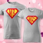 Valentin Nap - Páros Póló -MR-MRS-Superman Jelben