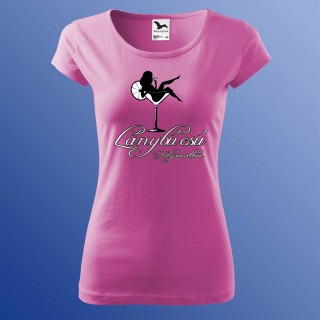 Lánybúcsú Póló - Lány A Koktél Pohárban