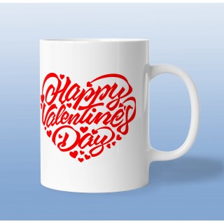 Happy Valentines Day - Feliratú Bögre - Szívben 